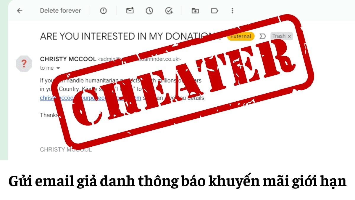 15 chiêu trò giả mạo Airdog để lừa đảo người mua hàng 29 Gửi email giả danh thông báo khuyến mãi giới hạn