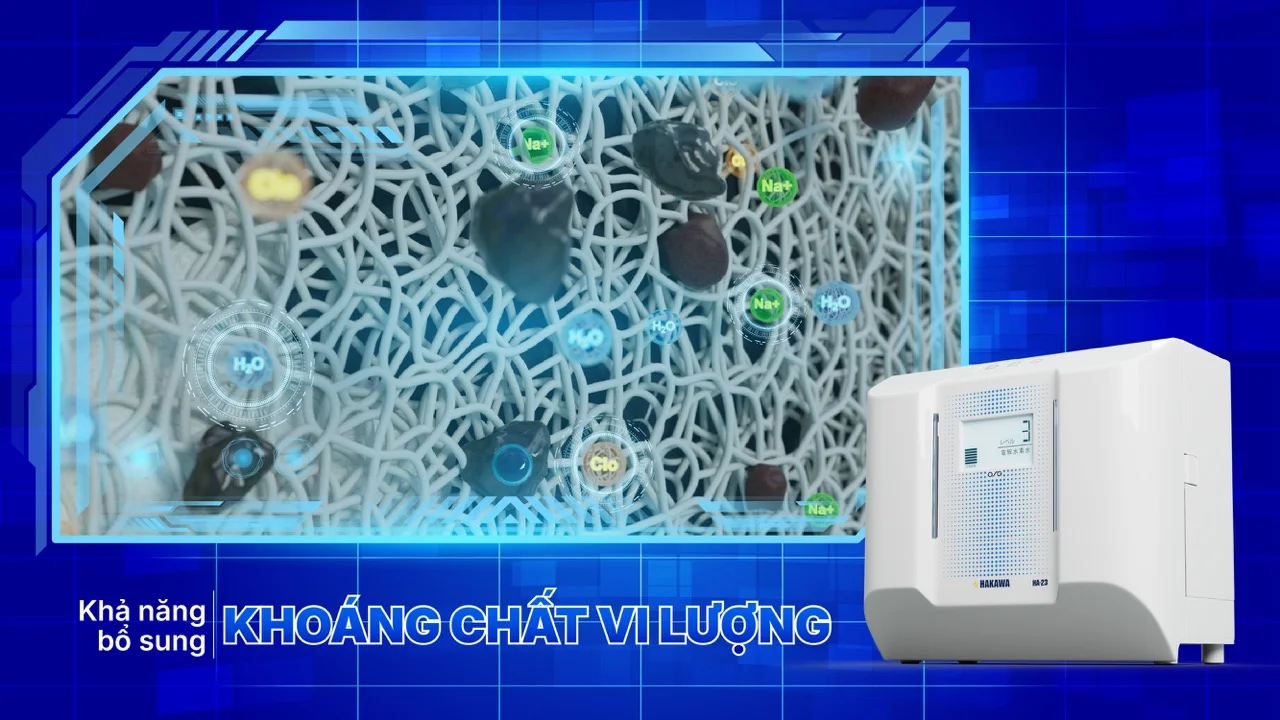 Máy lọc nước ion kiềm HAKAWA HA-23 18 Bổ sung khoáng chất vi lượng cho cơ thể