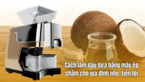 Cách làm dầu dừa bằng máy ép chậm cho gia đình nhỏ, tiện lợi