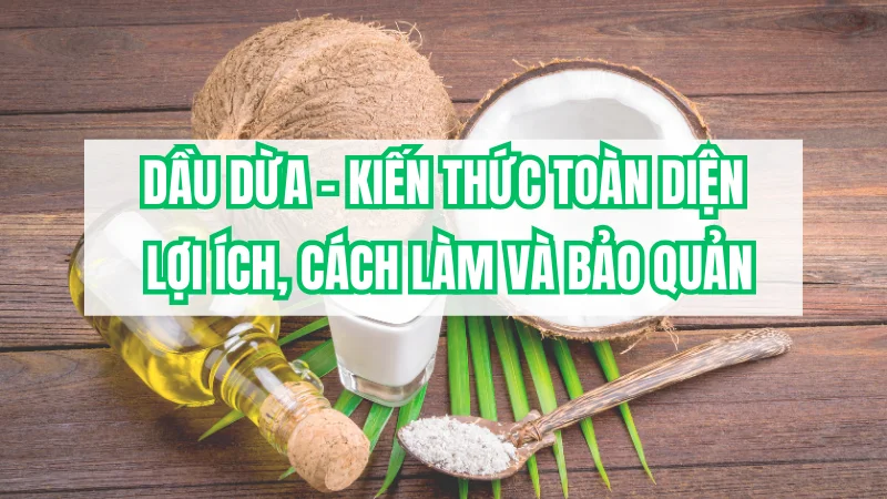 Dầu dừa – Kiến thức toàn diện: lợi ích, cách làm và bảo quản