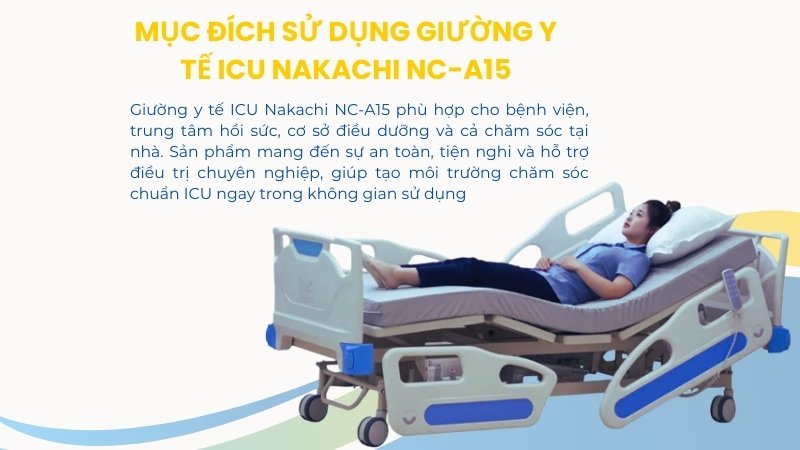 Mục đích sử dụng giường y tế ICU Nakachi NC-A15