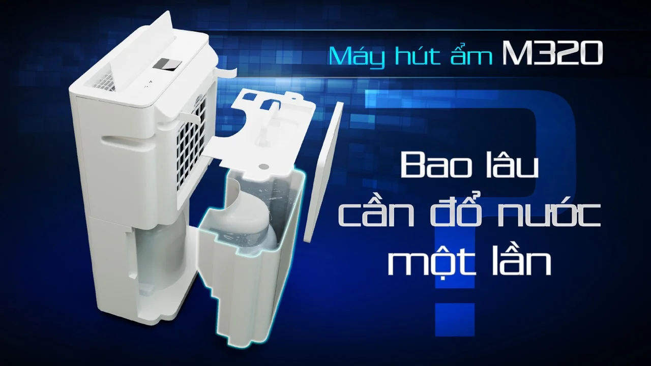 Máy hút ẩm Hakawa M320 33 Bao lâu cần đổ nước một lần?