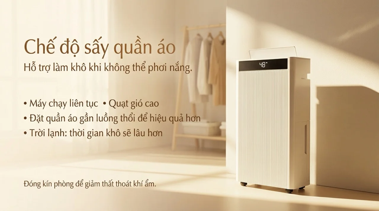 Máy hút ẩm Hakawa M320 21 Chế độ sấy quần áo