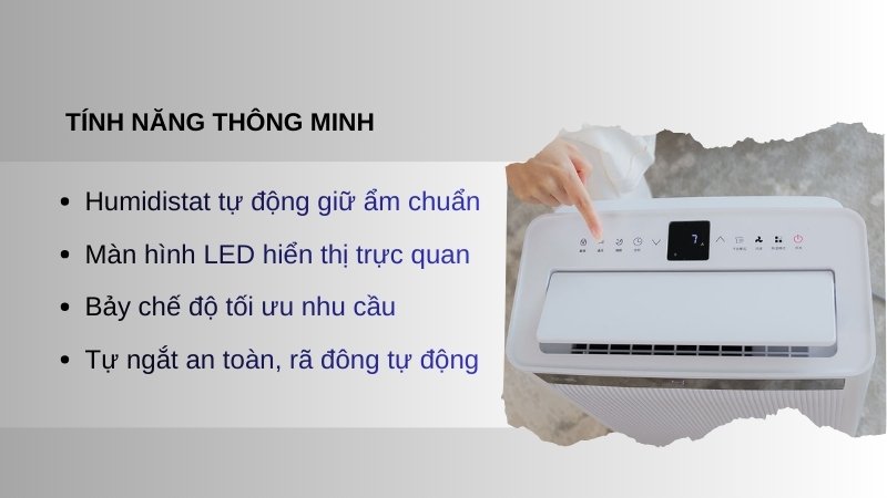 Máy hút ẩm Hakawa Airdog M320 14 Tính năng thông minh