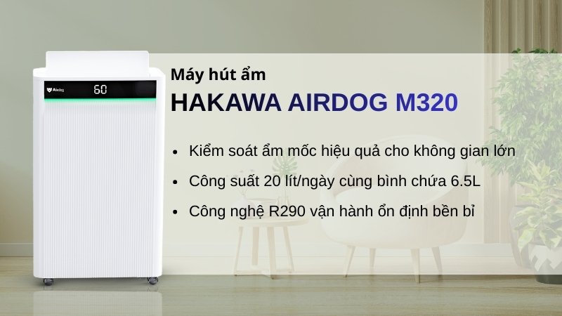 Máy hút ẩm Hakawa Airdog M320 12 Máy hút ẩm Hakawa Airdog M320