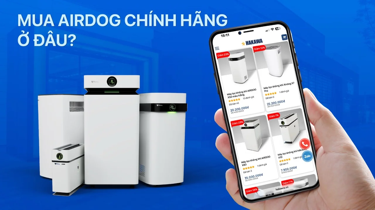 Mua máy lọc không khí Airdog chính hãng ở đâu