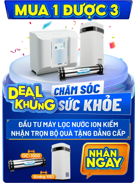 Mua máy lọc không khí tặng máy hút ẩm
