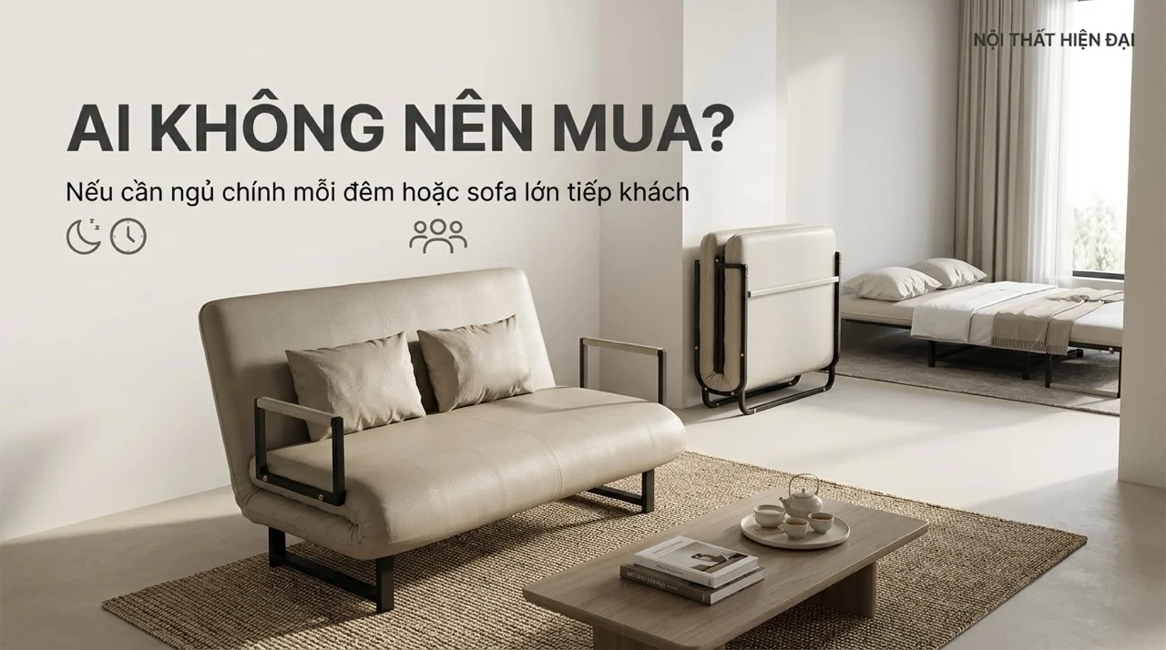 Có Nên Mua Sofa Giường Không? Ưu Nhược Điểm Thực Tế 9 Ai không nên mua sofa giường