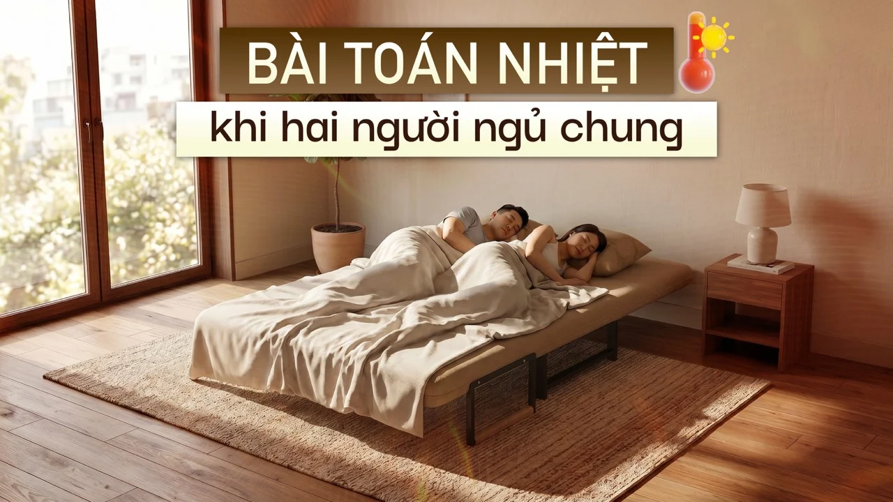 Sofa Giường Vải HAKAWA Vải SFV-120 13 Bài toán nhiệt khi hai người ngủ chung - Vì sao vải lại tạo khác biệt