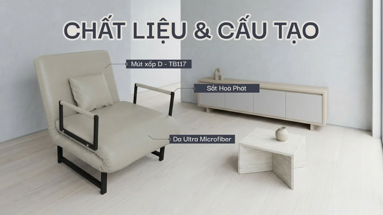 Sofa Giường Da HAKAWA SFD-80 15 chất liệu và cấu tạo của SFD-80