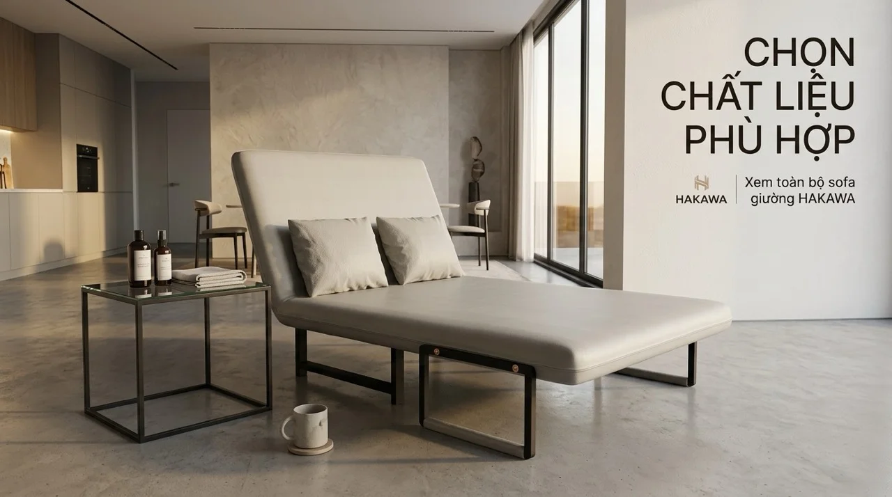 So Sánh Sofa Giường Da Và Vải - Chọn Loại Nào Phù Hợp? 7 Chọn chất liệu phù hợp khi mua sofa giường Hakawa