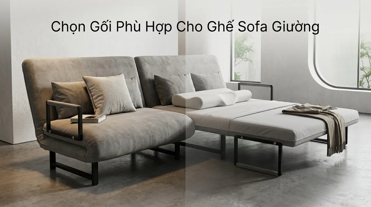 Phụ Kiện Sofa Giường - Topper, Gối, Ga Trải Nên Mua Gì? 8 Chọn Gối Nằm Phù Hợp Sofa Giường