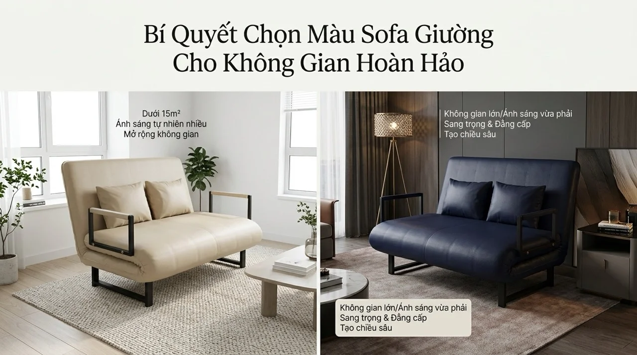Chọn Màu Sofa Giường Phù Hợp Phong Cách Nội Thất