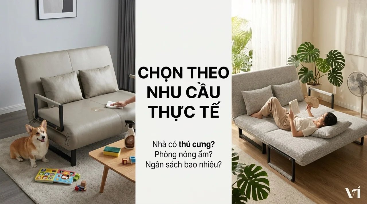 So Sánh Sofa Giường Da Và Vải - Chọn Loại Nào Phù Hợp? 10 Chọn sofa giường theo nhu cầu và ngân sách thực tế