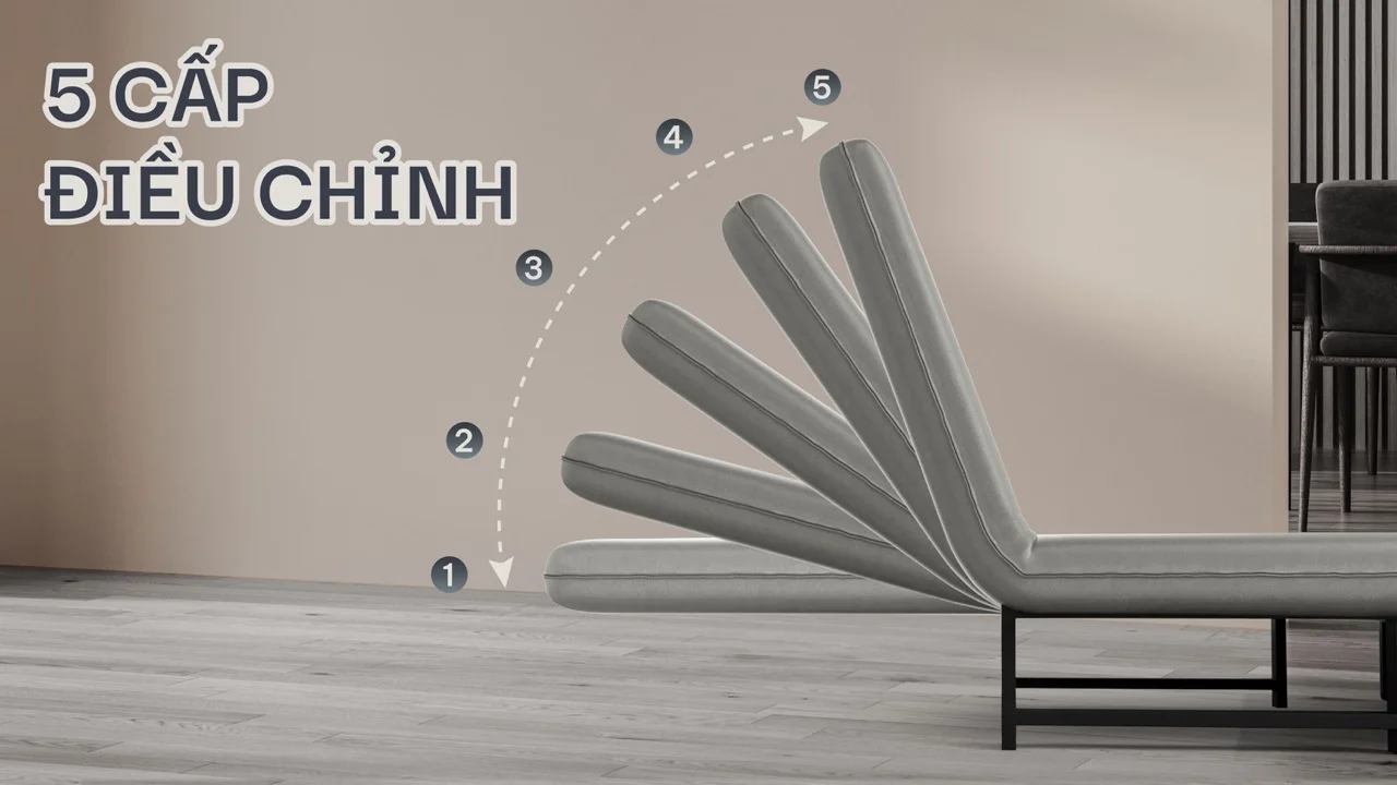 Sofa Giường Da HAKAWA SFD-80 16 Cơ chế 5 cấp ngả trên HAKAWA SFD-80