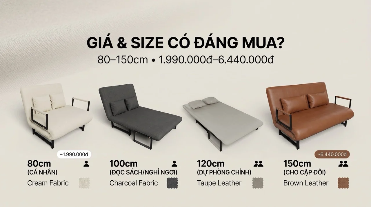Review Sofa Giường HAKAWA - Trải Nghiệm Thực Tế 9 Giá Sofa Giường HAKAWA - Có Phù Hợp Ngân Sách Bạn