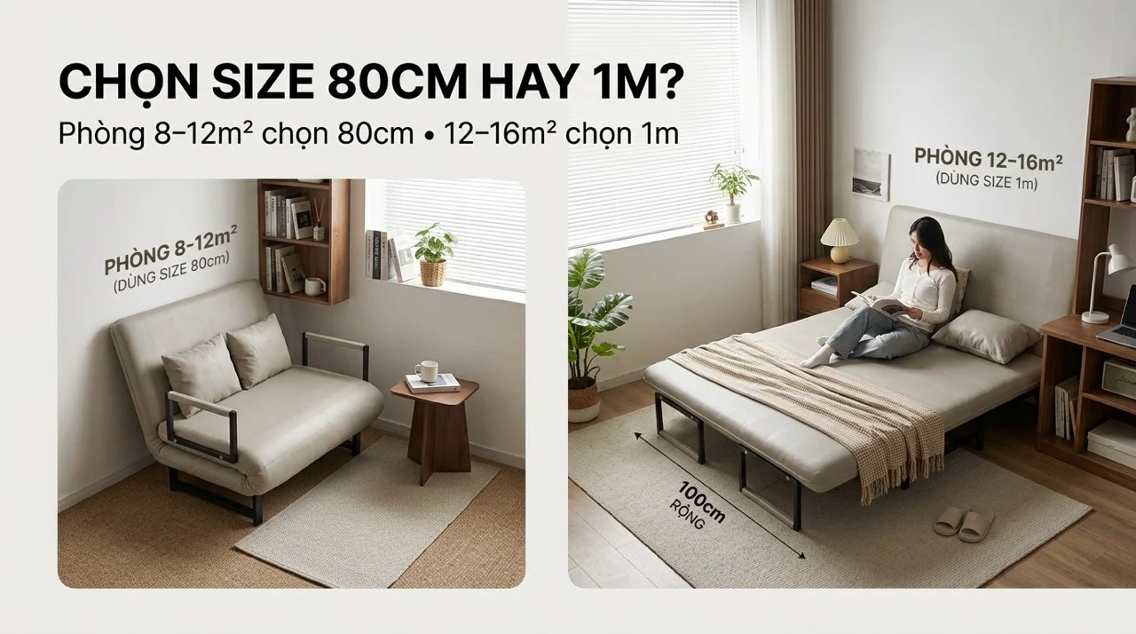 Sofa Giường Cho Phòng Trọ Sinh Viên - Nhỏ Gọn, Giá Rẻ 6 Gợi Ý Model Cụ Thể Cho Phòng Trọ