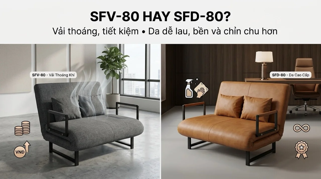 Sofa Giường Văn Phòng - Góc Nghỉ Trưa Gọn Gàng Cho Nhân Viên 9 HAKAWA SFV-80 Và SFD-80 - Hai Model Tối Ưu Cho Văn Phòng