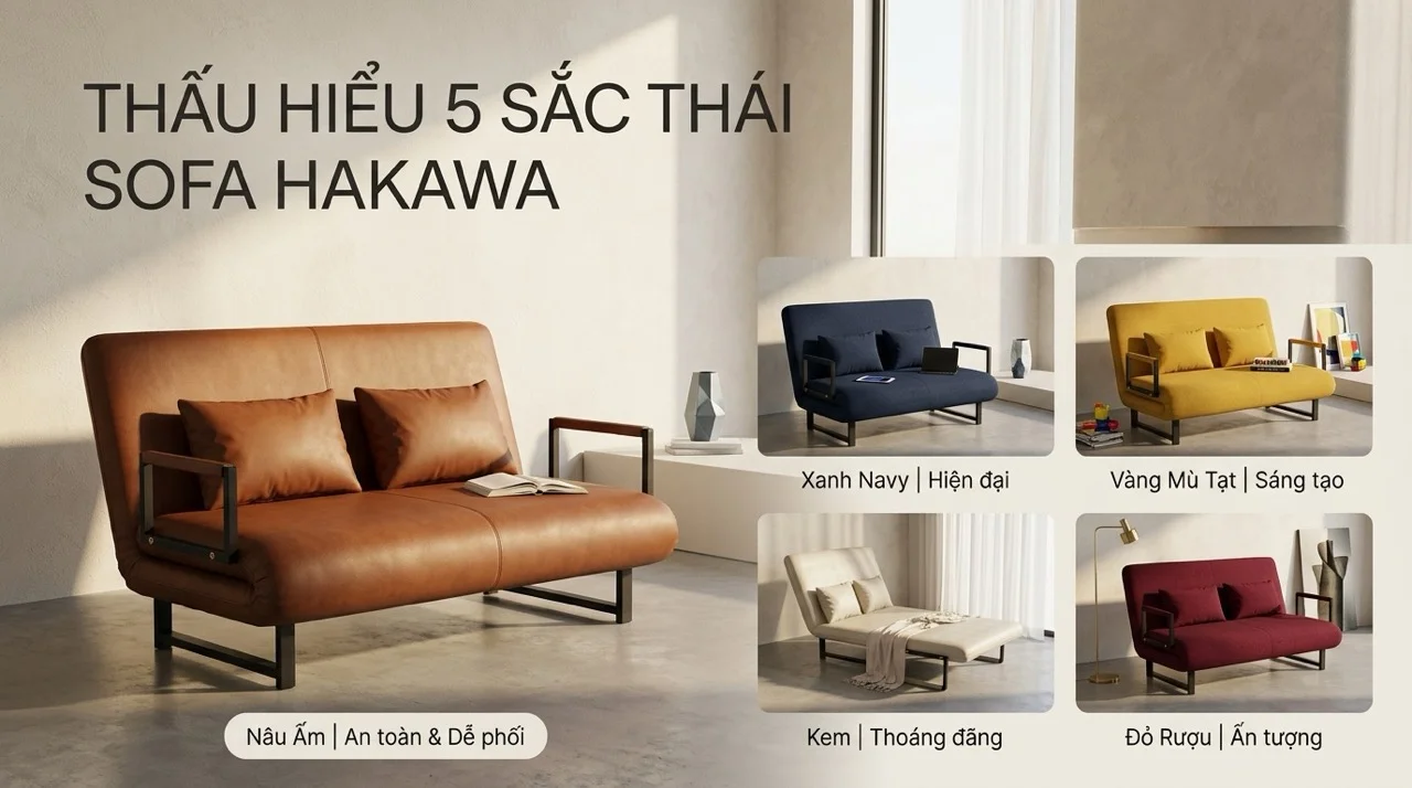 Chọn Màu Sofa Giường Phù Hợp Phong Cách Nội Thất 7 Hiểu 5 Màu HAKAWA Trước Khi Chọn