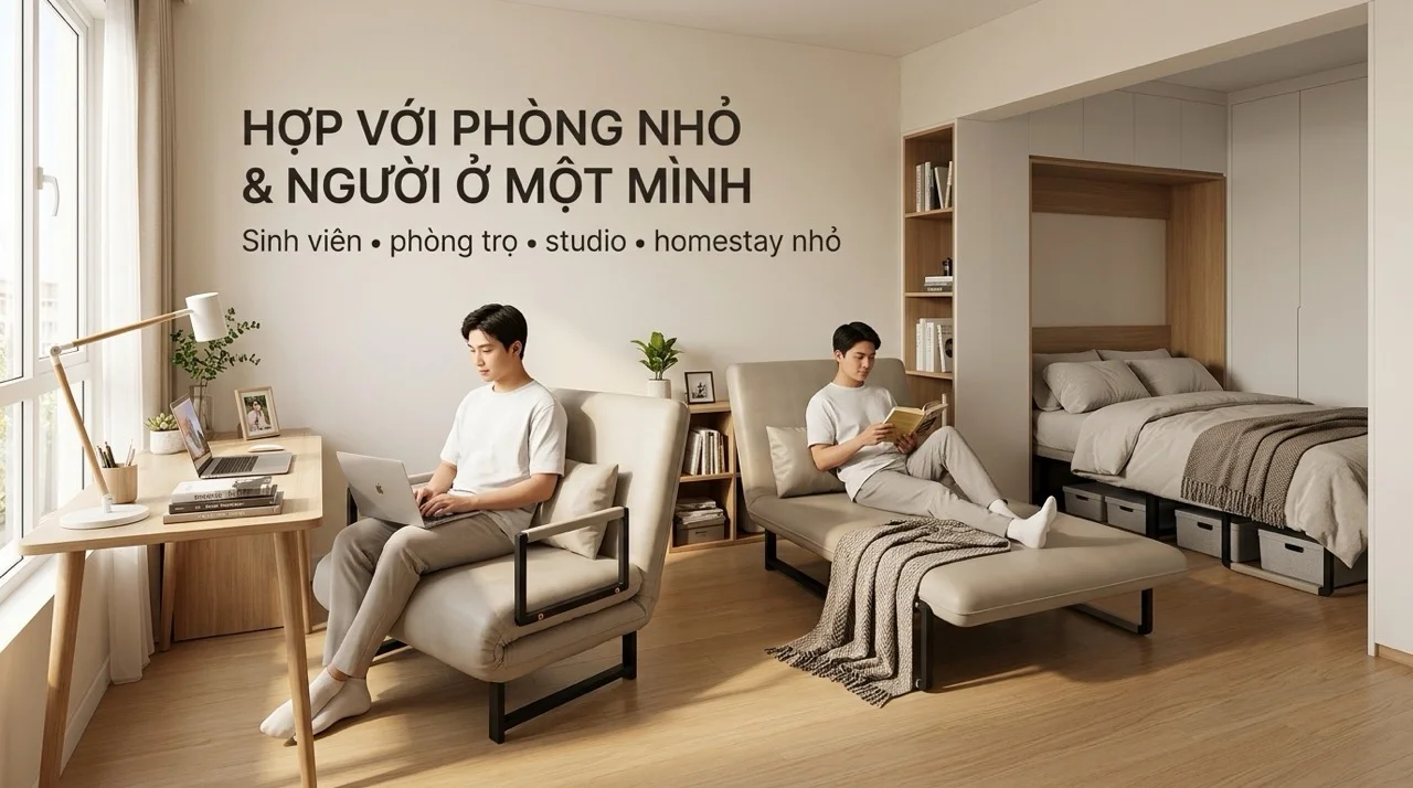 Sofa Giường Giá Rẻ Dưới 2 Triệu - Mua Ở Đâu Chất Lượng? 9 Hợp với phòng nhỏ và người ở một mình