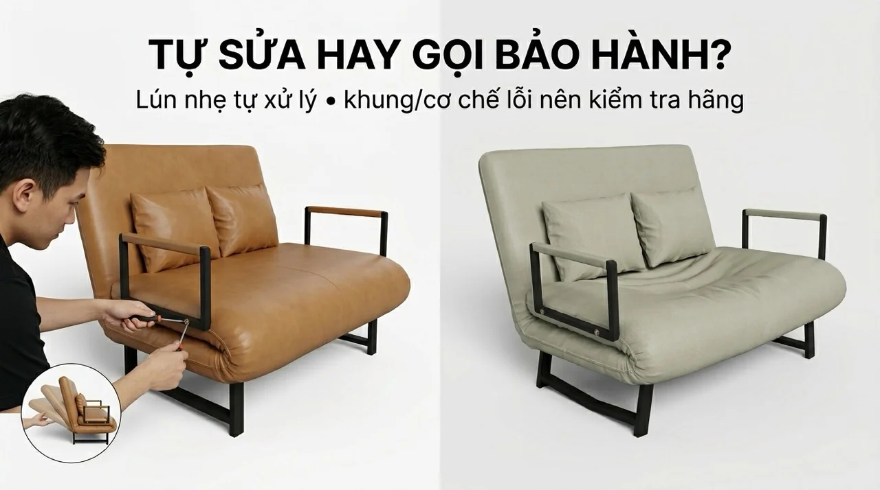 Sofa Giường Bị Xẹp Lún - Nguyên Nhân & Cách Khắc Phục 9 Khi Nào Nên Liên Hệ Bảo Hành
