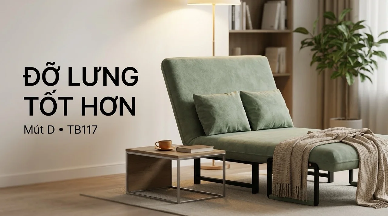 Sofa Giường Cho Người Lớn Tuổi - Êm Ái & An Toàn 6 Khung Chịu Lực & Độ Bền Cơ Chế
