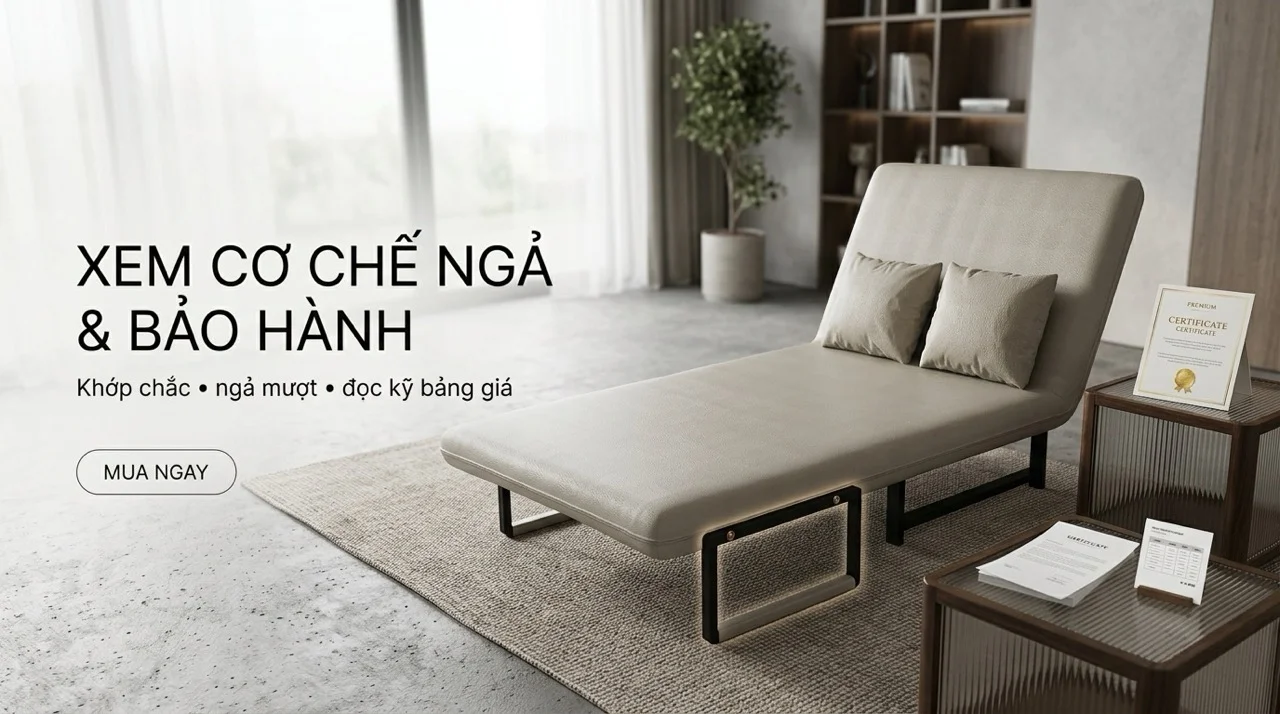 7 Kinh Nghiệm Mua Sofa Giường Không Bị Hớ 9 Kinh Nghiệm 5 Xem Xét Cơ Chế Ngả & Độ Bền Khớp