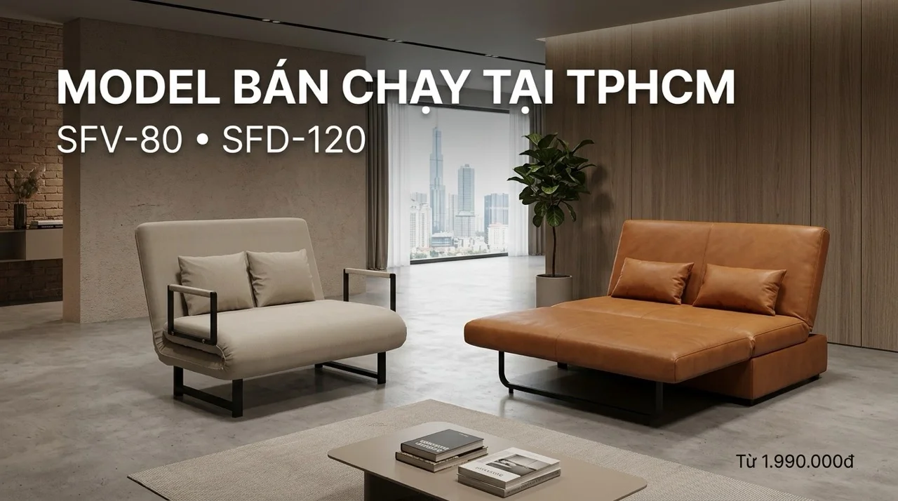 Mua Sofa Giường Ở TPHCM - Showroom & Địa Chỉ Uy Tín 10 Model Bán Chạy Tại Showroom TPHCM