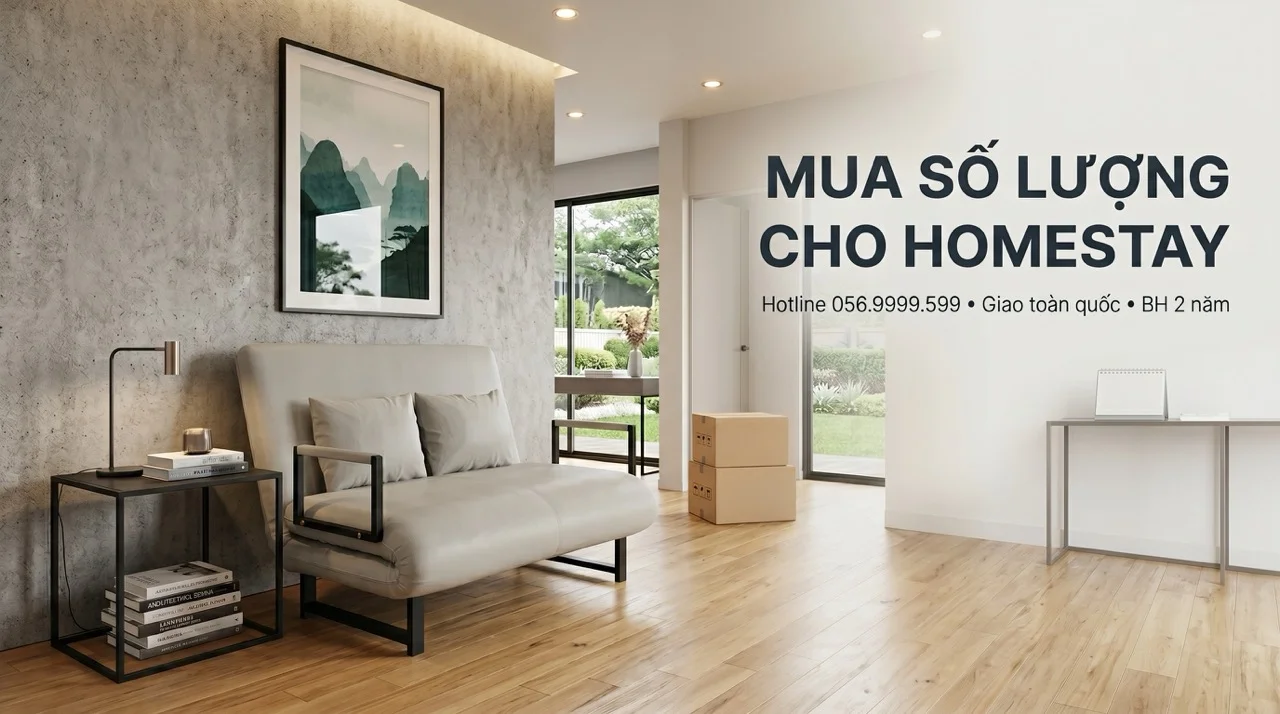 Sofa Giường Cho Homestay - Tăng Chỗ Ngủ, Không Tốn Diện Tích 10 Mua Số Lượng Lớn Cho Homestay - Chính Sách HAKAWA