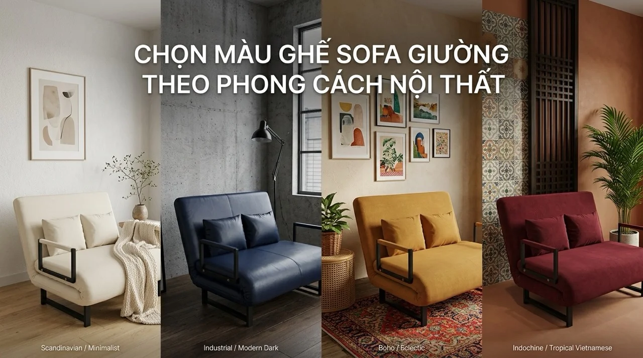 Chọn Màu Sofa Giường Phù Hợp Phong Cách Nội Thất 8 Phối Màu Theo Phong Cách Nội Thất
