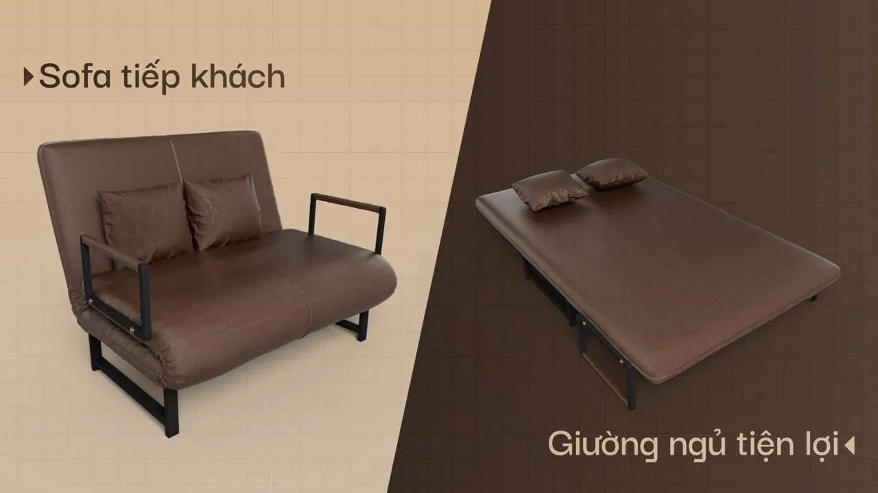 Sofa Giường Da HAKAWA SFD-120 15 SFD-120 vừa sử dụng tiếp khách vừa làm giường ngủ