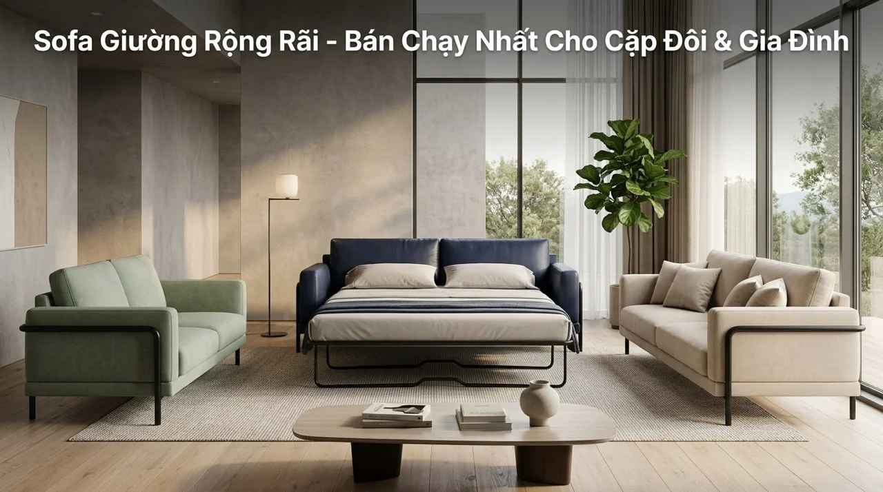 Top 8 Mẫu Sofa Giường Bán Chạy Nhất HAKAWA 8 SFV-120 Vải 1m2 Thoáng Mát Cho Cặp Đôi