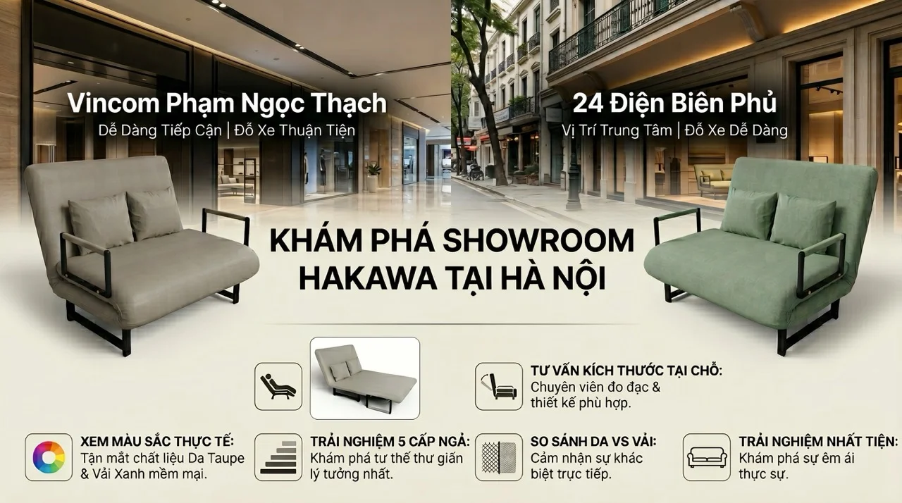 Mua Sofa Giường Ở Hà Nội - Địa Chỉ & Giao Hàng 11 So Sánh Nhanh 2 Showroom HAKAWA Tại Hà Nội
