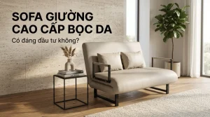 Sofa giường cao cấp bọc da