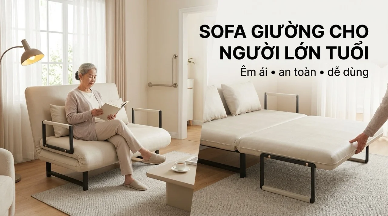 Sofa Giường Cho Người Lớn Tuổi - Êm Ái & An Toàn