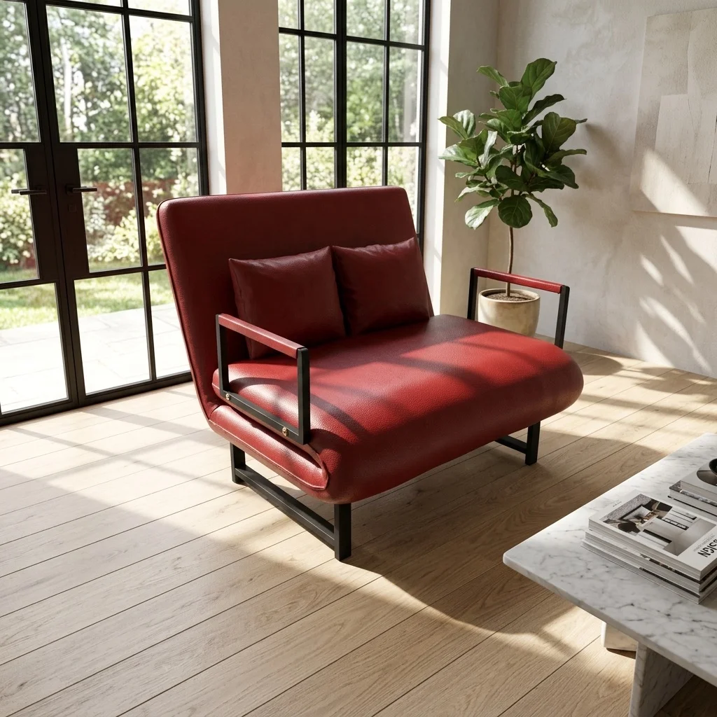 Sofa Giường Da HAKAWA SFD-100 5 Sofa Giường Da HAKAWA SFD-100 màu đỏ