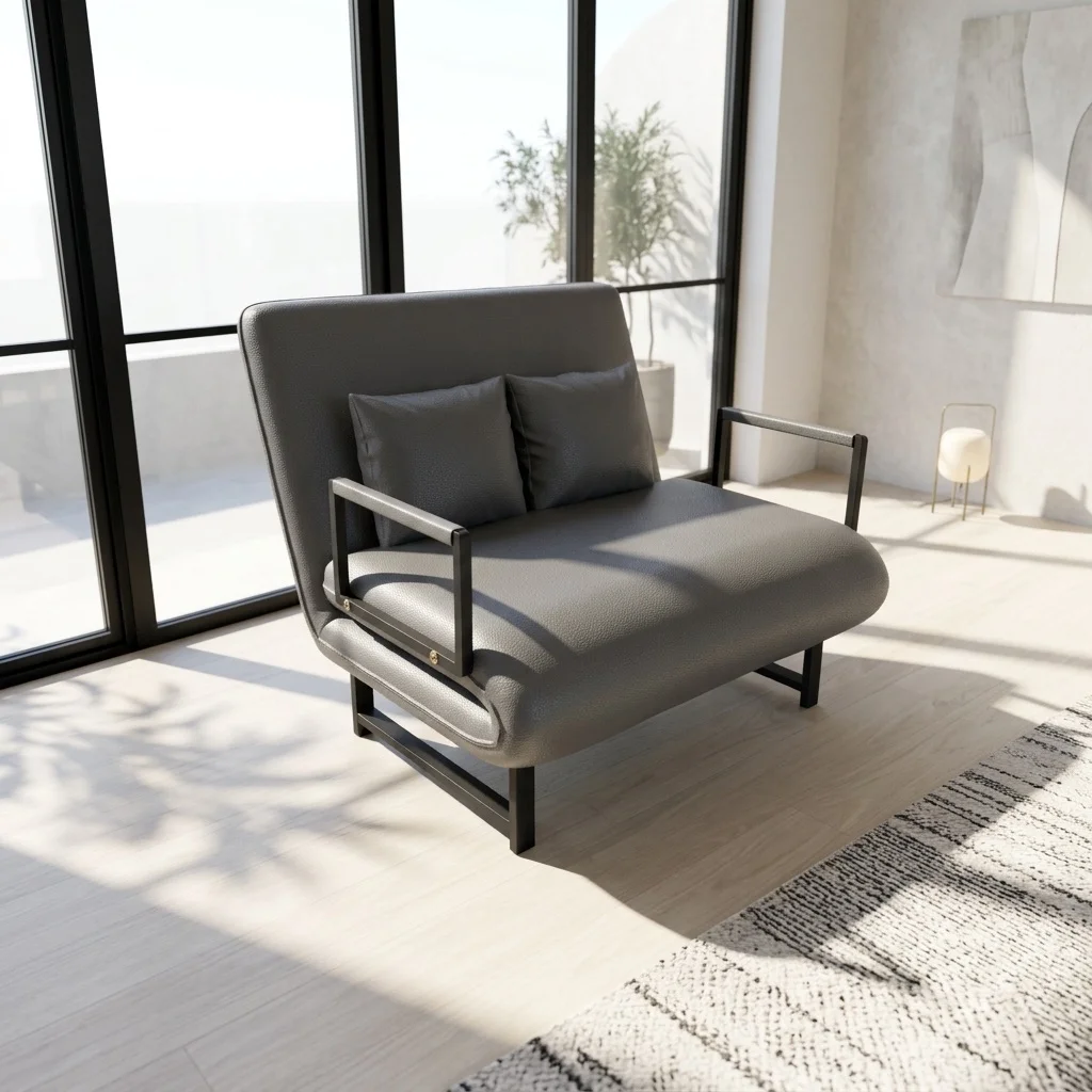 Sofa Giường Da HAKAWA SFD-100 2 Sofa Giường Da HAKAWA SFD-100 màu xám