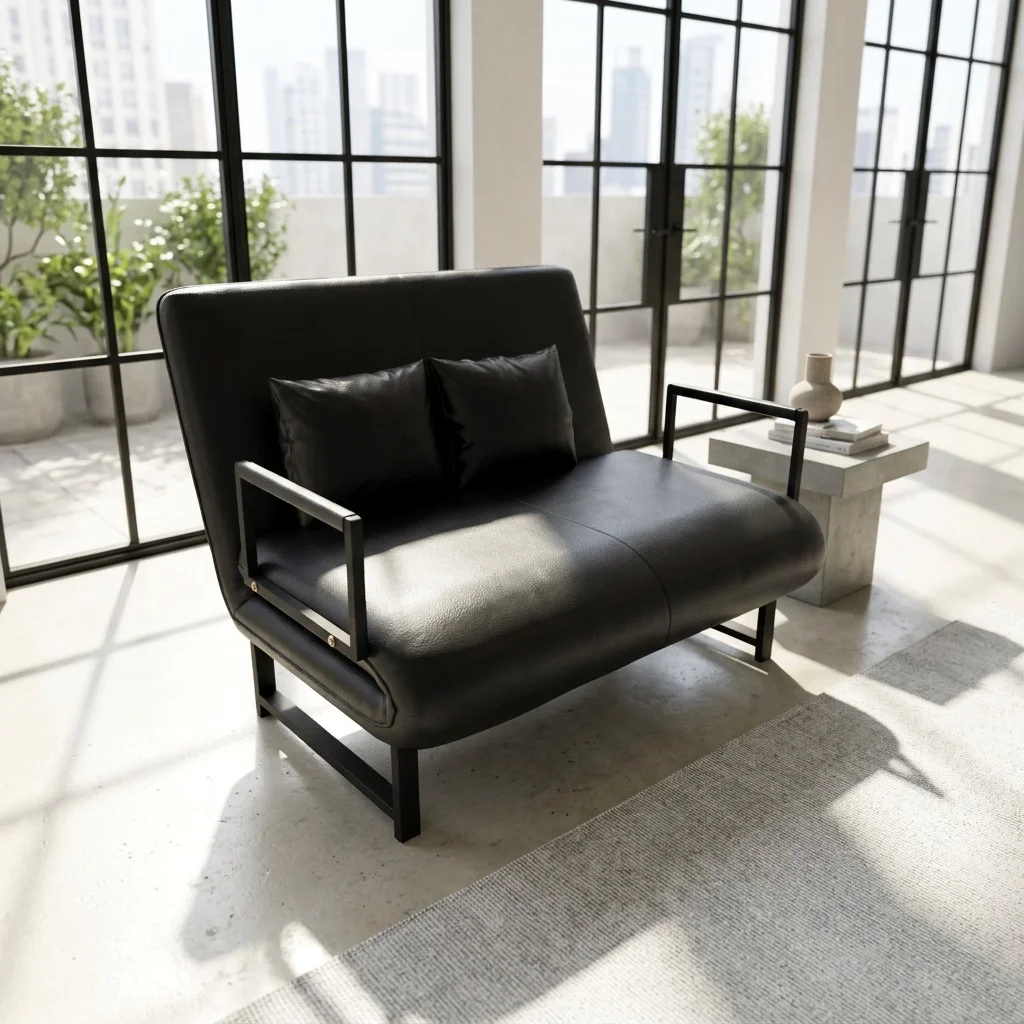 Sofa Giường Da HAKAWA SFD-120 6 Sofa Giường Da HAKAWA SFD-120 màu đen