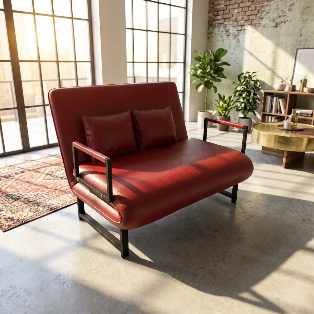 Sofa Giường Da HAKAWA SFD-120 1 Sofa Giường Da HAKAWA SFD-120 màu đỏ