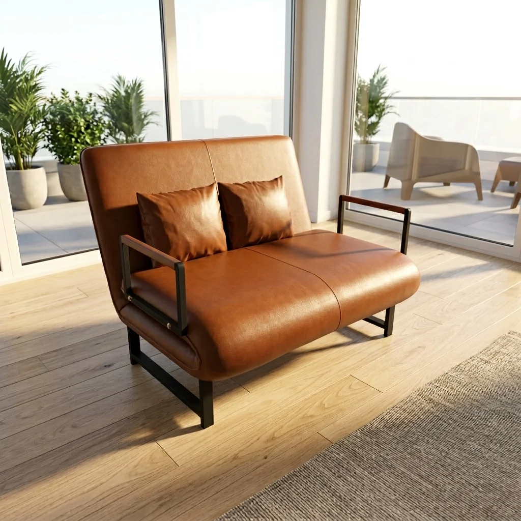 Sofa Giường Da HAKAWA SFD-120 4 Sofa Giường Da HAKAWA SFD-120 màu nâu