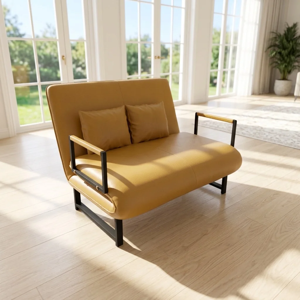 Sofa Giường Da HAKAWA SFD-120 3 Sofa Giường Da HAKAWA SFD-120 màu vàng