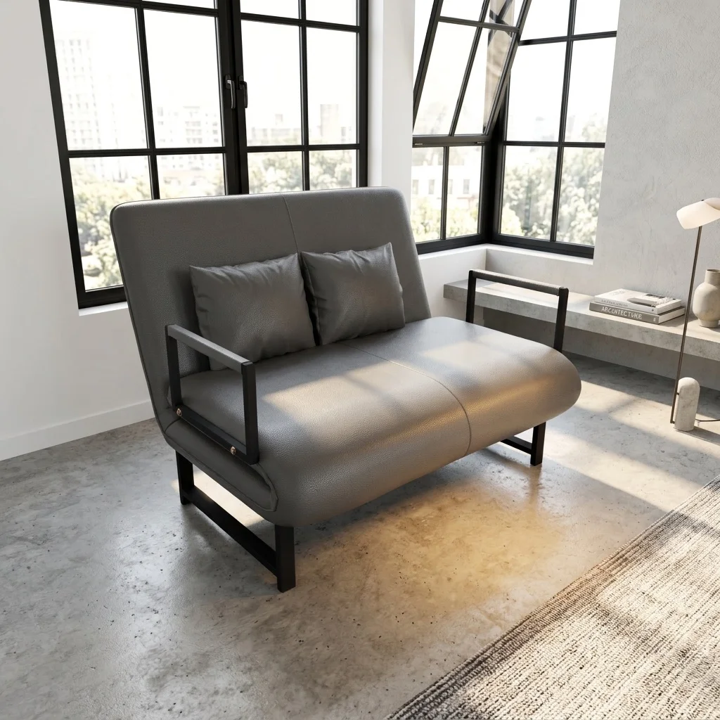 Sofa Giường Da HAKAWA SFD-120 2 Sofa Giường Da HAKAWA SFD-120 màu xám