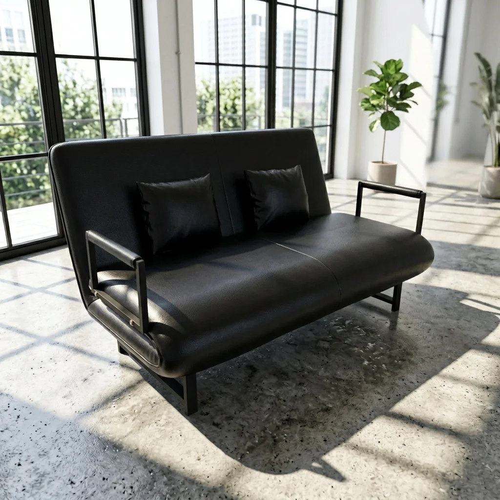 Sofa Giường Da HAKAWA SFD-150 6 Sofa Giường Da HAKAWA SFD-150 màu đen