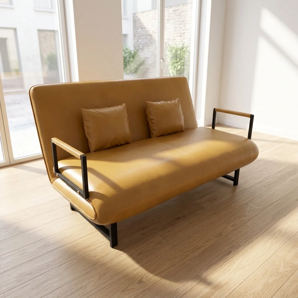 Sofa Giường Da HAKAWA SFD-150 3 Sofa Giường Da HAKAWA SFD-150 màu vàng