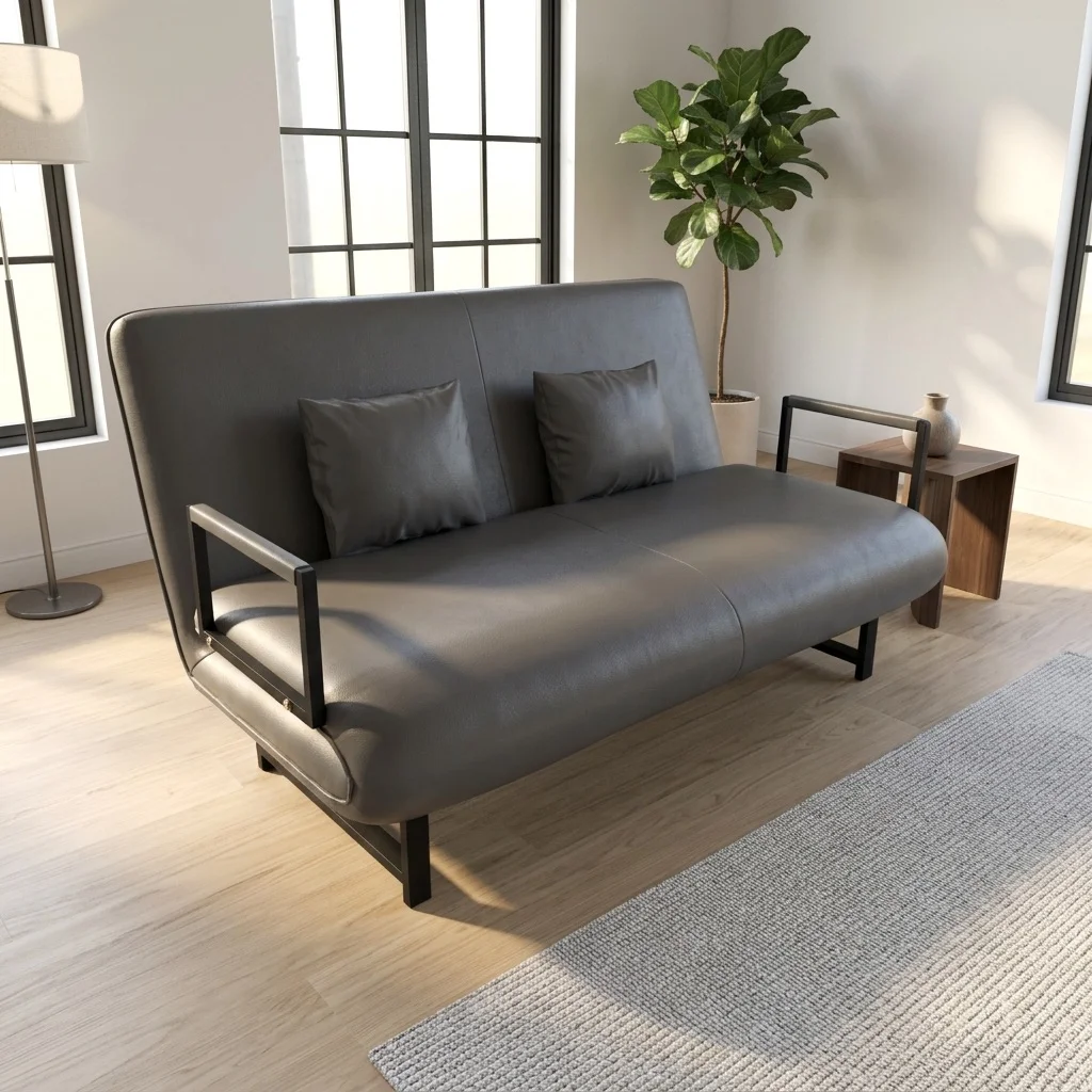 Sofa Giường Da HAKAWA SFD-150 2 Sofa Giường Da HAKAWA SFD-150 màu xám