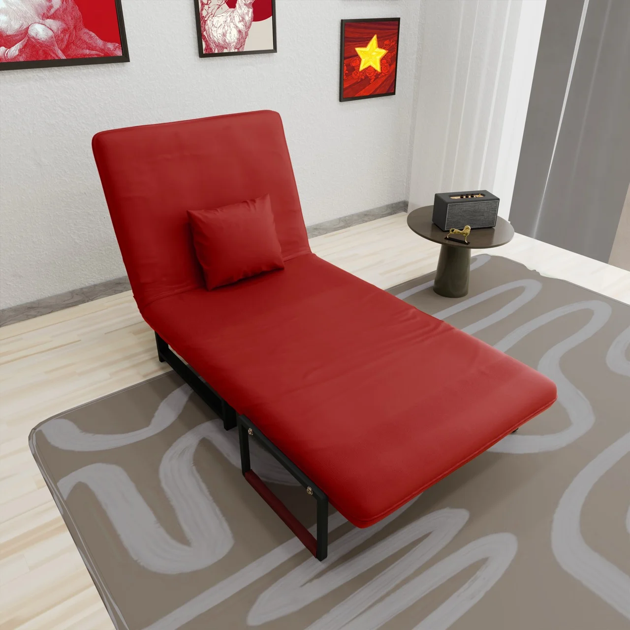Sofa Giường Da HAKAWA SFD-80 6 Sofa Giường Da HAKAWA SFD-80 màu đỏ