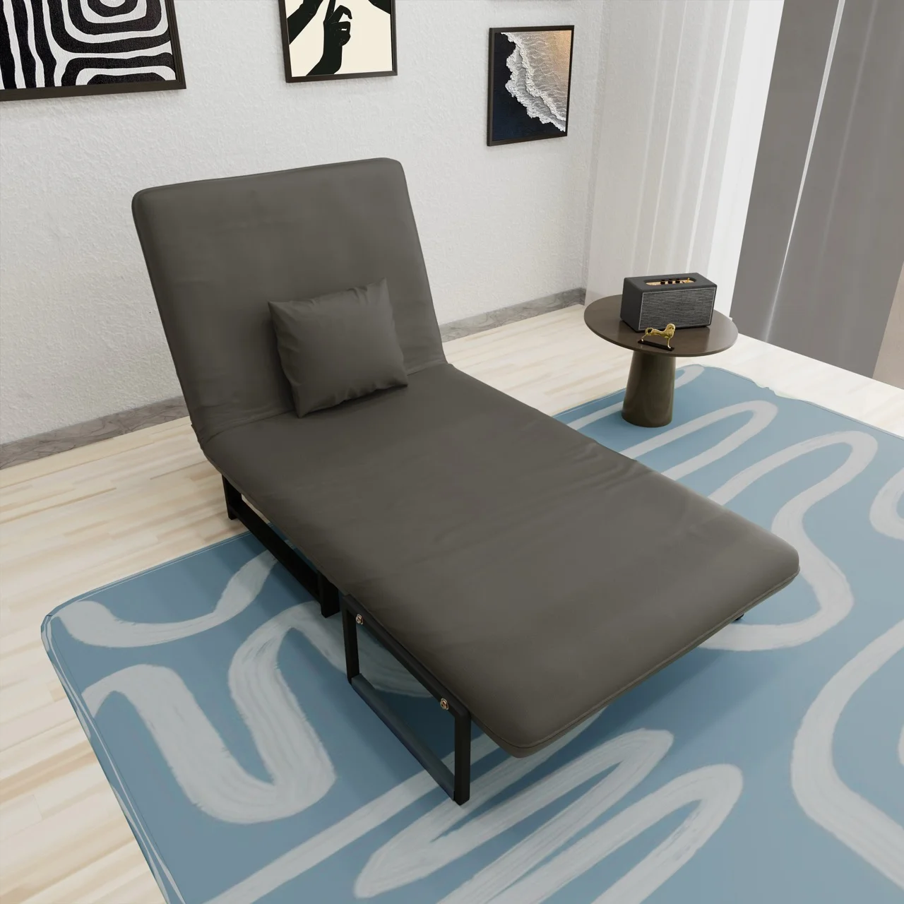 Sofa Giường Da HAKAWA SFD-80 2 Sofa Giường Da HAKAWA SFD-80 màu xám