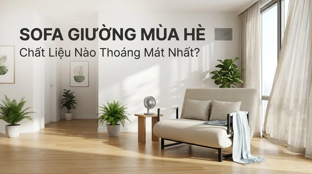 Sofa Giường Mùa Hè - Chất Liệu Nào Thoáng Mát Nhất