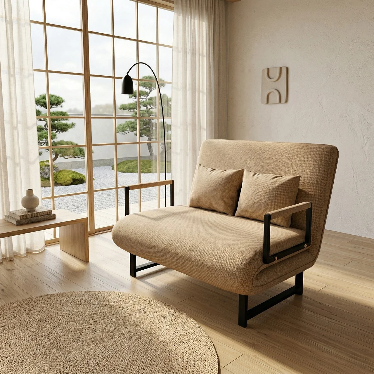 Sofa Giường Vải HAKAWA SFV-100 5 Sofa Giường Vải HAKAWA SFV-100 màu kem