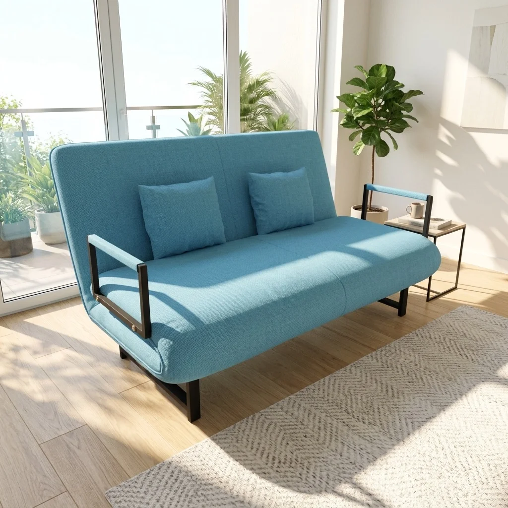 Sofa Giường Vải HAKAWA SFV-150 1 Sofa Giường Vải HAKAWA SFV-150 xanh da trời